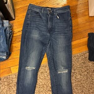 Express Women's Dark Blue Skinny Jeans